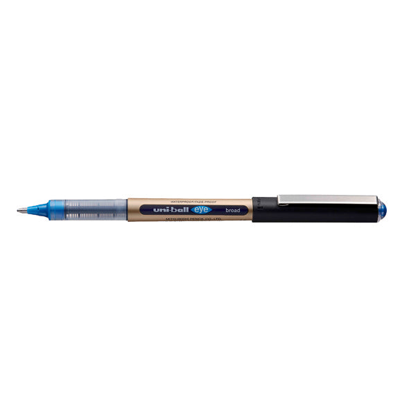uni-ball ROLLER BALL PEN Blue 1.0 BROAD Blue / يوني بول قلم كرة أزرق 1.0 عريض أزرق