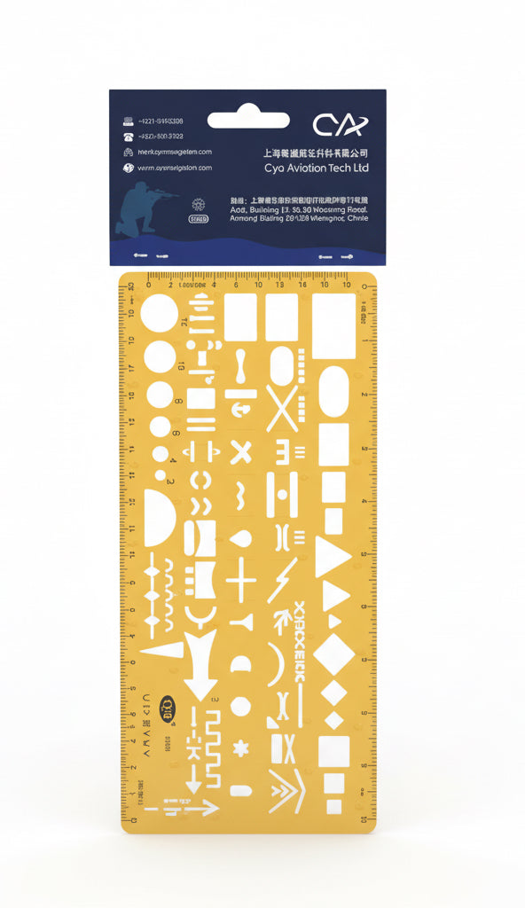 Military map marking stencil / قالب تعليم خرائط عسكرية