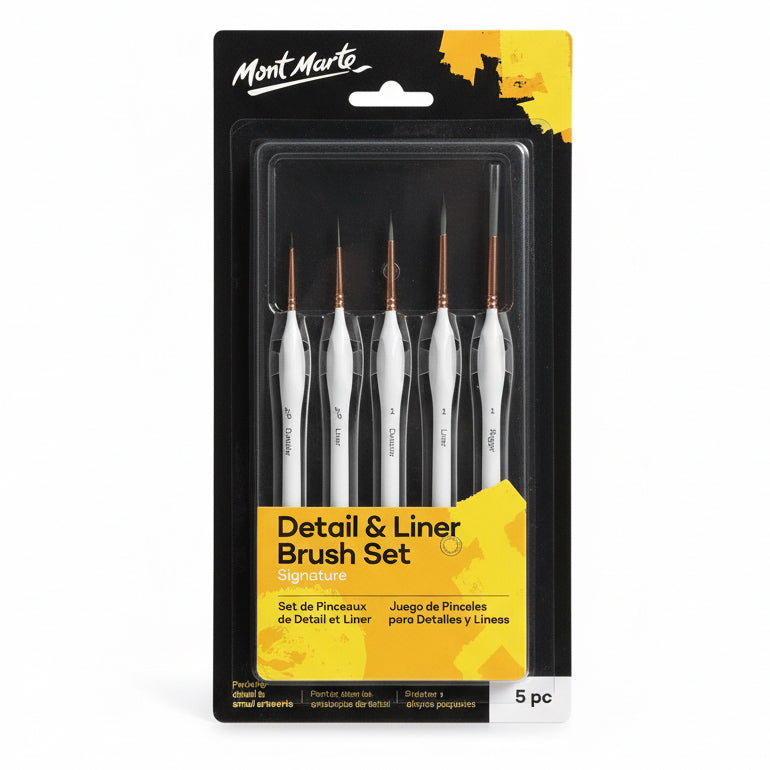 Mont marte Detail & liner brush Set / طقم فرش تفصيل وخط مونت مارت