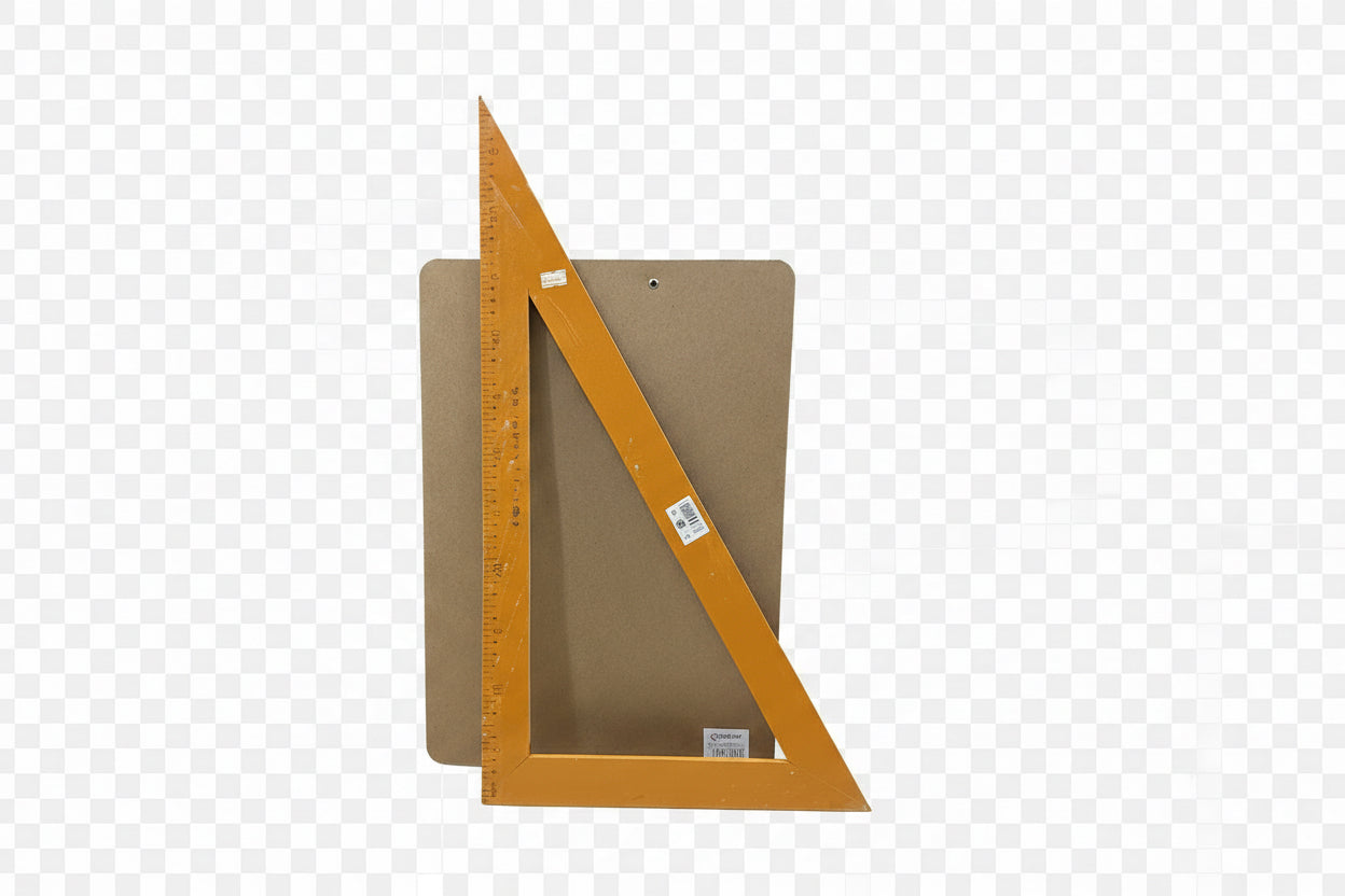 Maths Large triangle Scale wood / مسطرة مثلث كبيرة خشبية للرياضيات