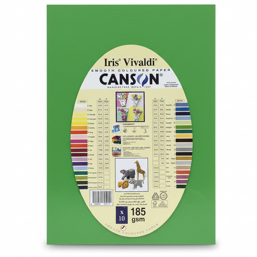 Iris Vivaldi Canson paper A4 185 gsm x10 / ورق كانسون Iris Vivaldi ‏185 A4 جم/م² ×10
