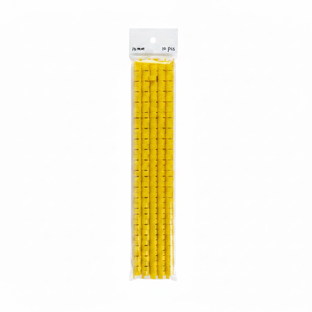 Binder Comb 10mm 10 pcs - Yellow
