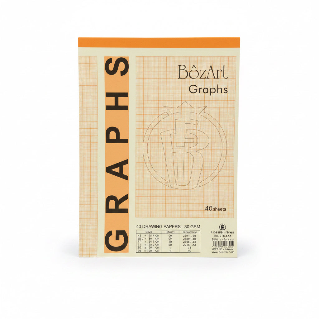 BozArt Graphs 80gsm 40 sheets/ بوز آرت جراف (أوراق بيانية)