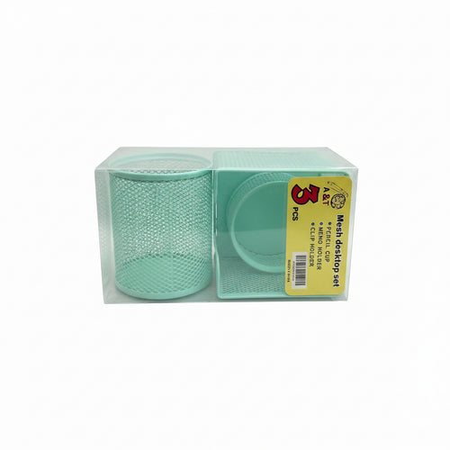 A&T 3Pcs Mesh Desktop Set / طقم مكتبي شبكي A&T ‏3 قطع