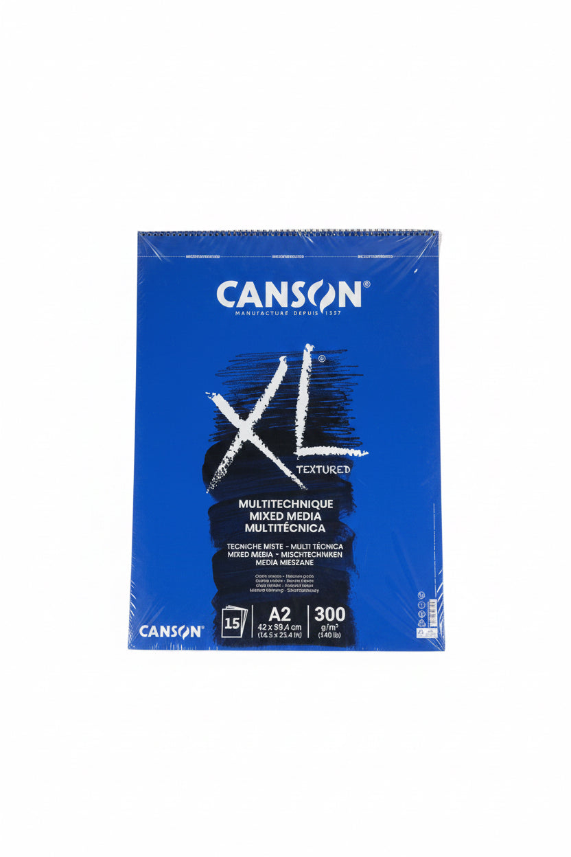 Canson XL TEXTURED MULTITECHNIQUE 300gm/15sheets/ كانسون XL متعدّد التقنيات محبّب