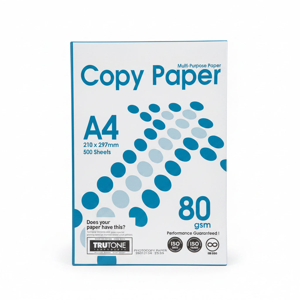 TRUTONE A4 Copy Paper – 80 GSM, 500 Sheets / ورق تصوير ترو تون A4 – 80 جم/م² – 500 ورقة