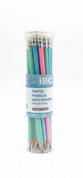 IBC PASTEL PENCILS WITH ERASER HB 24 Pcs / أقلام رصاص باستيل مع ممحاة HB من IBC – 24 قطعة