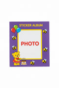Sticker album – Purple Teddy Bear & Bees / ألبوم ملصقات – بنفسجي بالدب والنحل