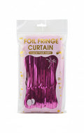 Foil Fringe Curtain Pink / ستارة فويل بشرائط – لون وردي