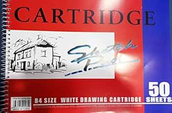 PAPERLINE CARTRIDGE Sketch Pad B4 50 sheets / دفتر اسكتش ورق كرتريدج من بيبرلاين – 50 ورقة B4