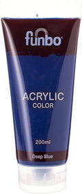 Funbo Acrylic Color Paint 200 ml - Deep Blue / دهان أكريليك فنبو 200 مل