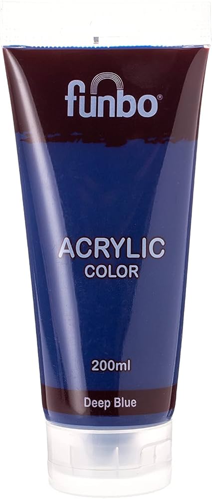 Funbo Acrylic Color Paint 200 ml - Deep Blue / دهان أكريليك فنبو 200 مل