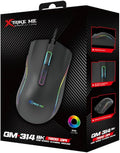GM-314 BK 7200 DPI RGB WIRED GAMING MOUSE / فأرة ألعاب سلكية RGB بدقة 7200 DPI GM-314 أسود
