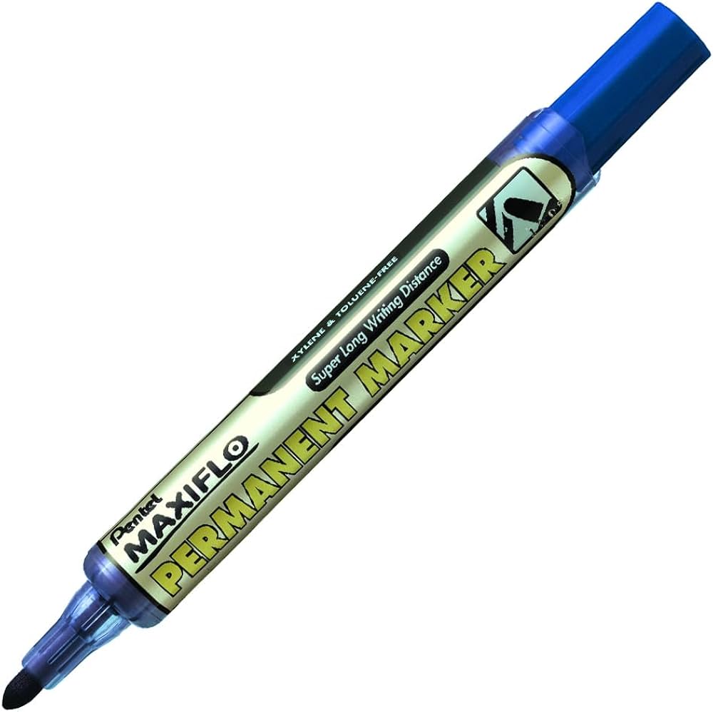 Pentel Maxiflo Permanent Marker Blue / قلم تعليم دائم بنتل ماكسيفلو
