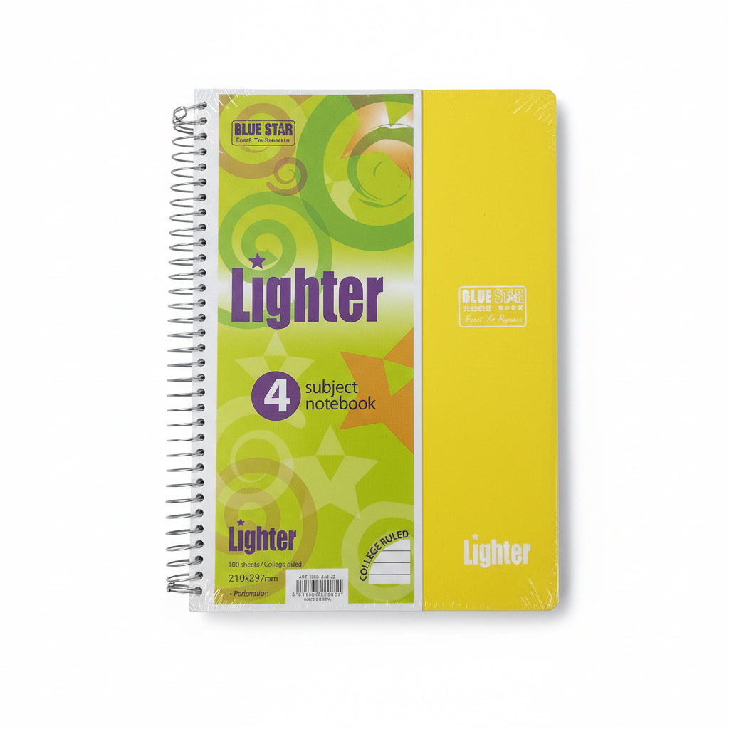 Blue star Lighter 4 subject NoteBook / دفتر بلو ستار لايتر 4 مواد