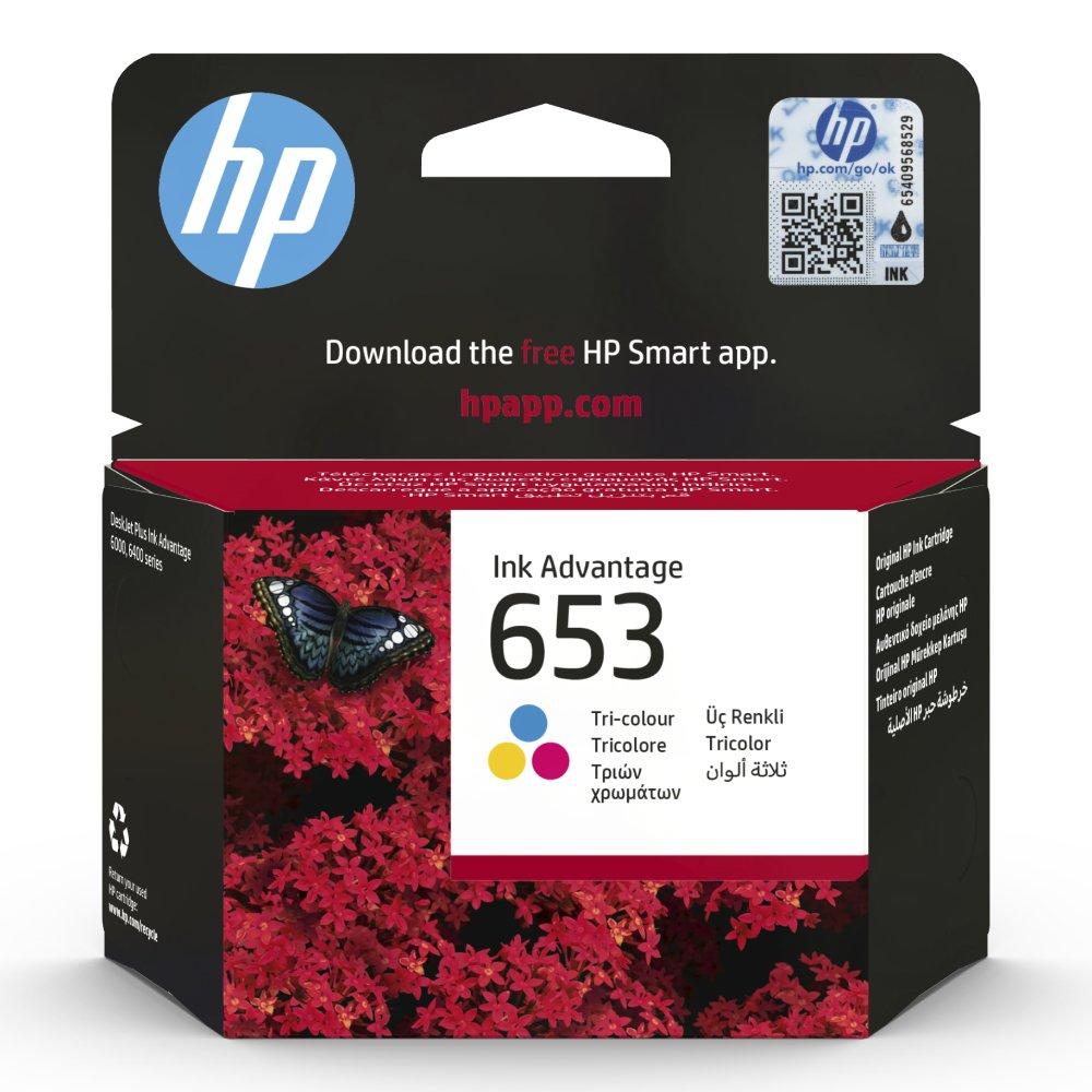 Original HP Ink Cartridge 653 Tri-color 200* pages / خرطوشة حبر أصلية HP 653 ثلاثية الألوان 200* صفحة