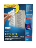 Avery White easy peel return address labels / آفِري ملصقات عناوين مرتجعة بيضاء سهلة النزع