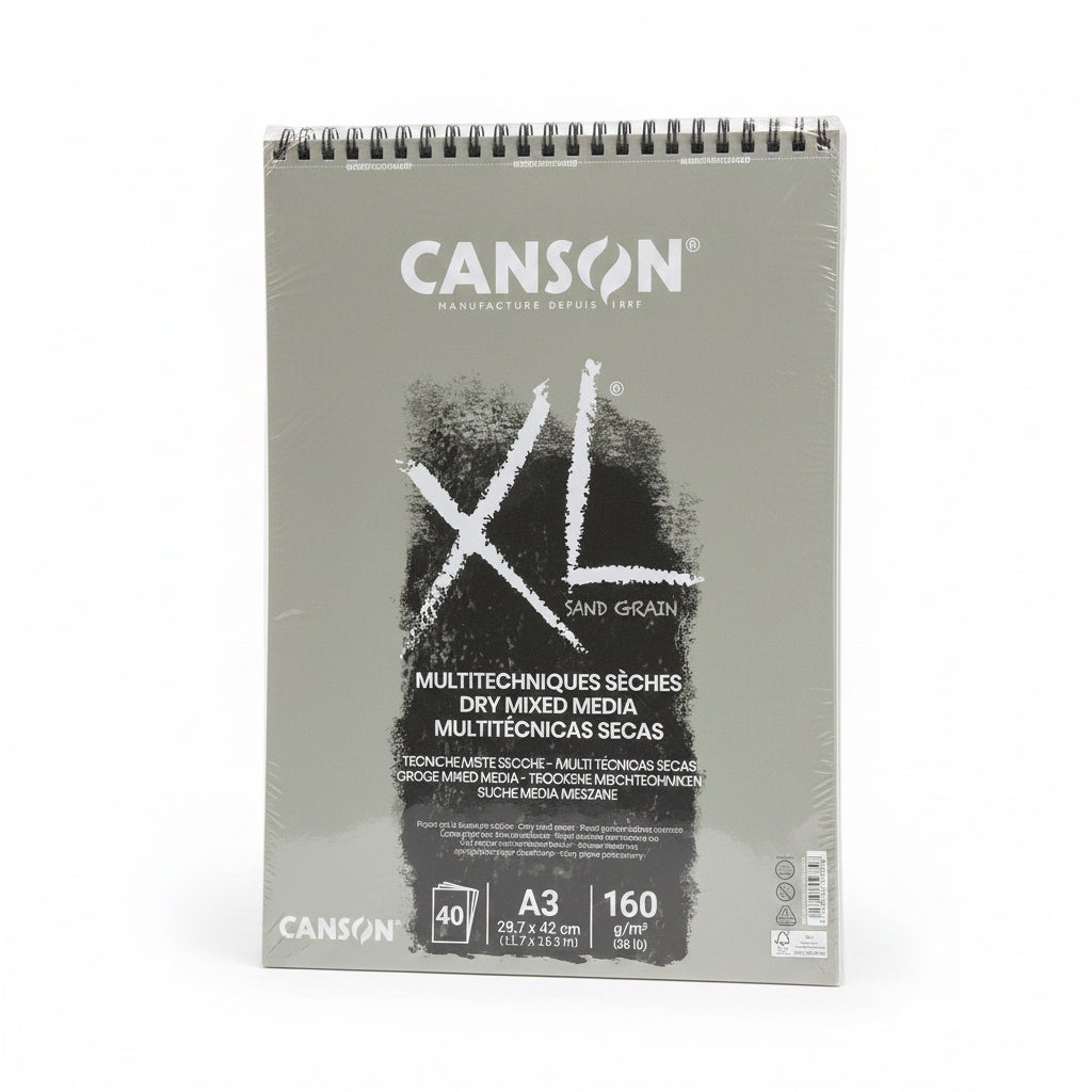 Canson XL MULTITECHNIQUE 160 gm² – A3 Sand Grain 40 Sheets / كانسون XL متعدّد التقنيات 160 جم/م² – A3 حبيبات رملية 40 ورقة