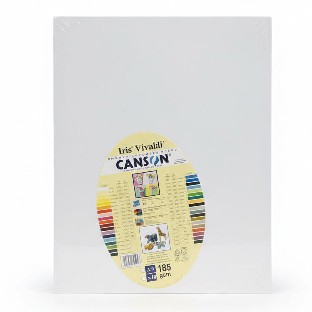 Iris Vivaldi Canson Paper A3 White 185 GSM – 5 Sheets / A3 ورق كانسون فيفالدي أبيض 185 جم/م² × 5 أوراق