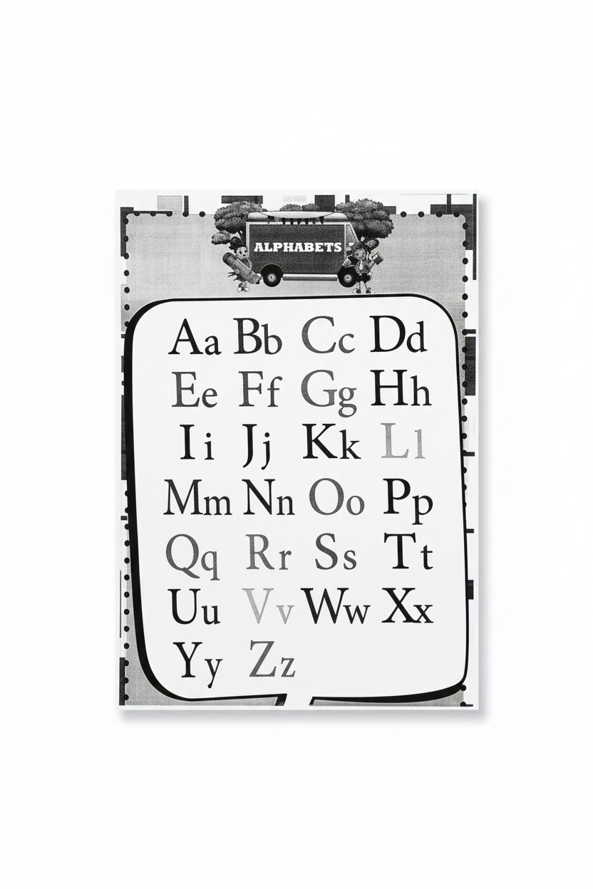 Alphabets chart / لوحة الحروف الأبجدية