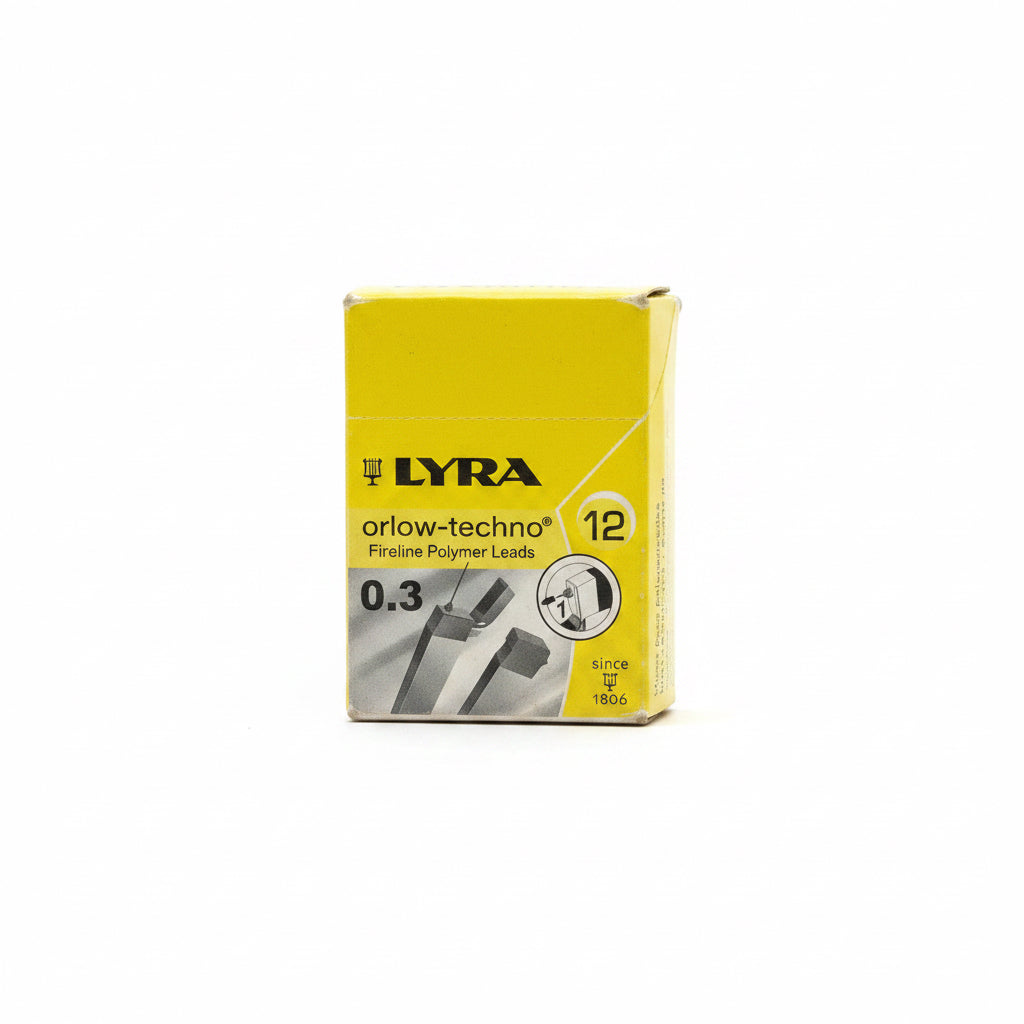 LYRA Fineline Polymer leads 12 Pcs 0.3 HB / لايرا رصاص بوليمر قلم ميكانيكي 0.3 HB 12 قطعة