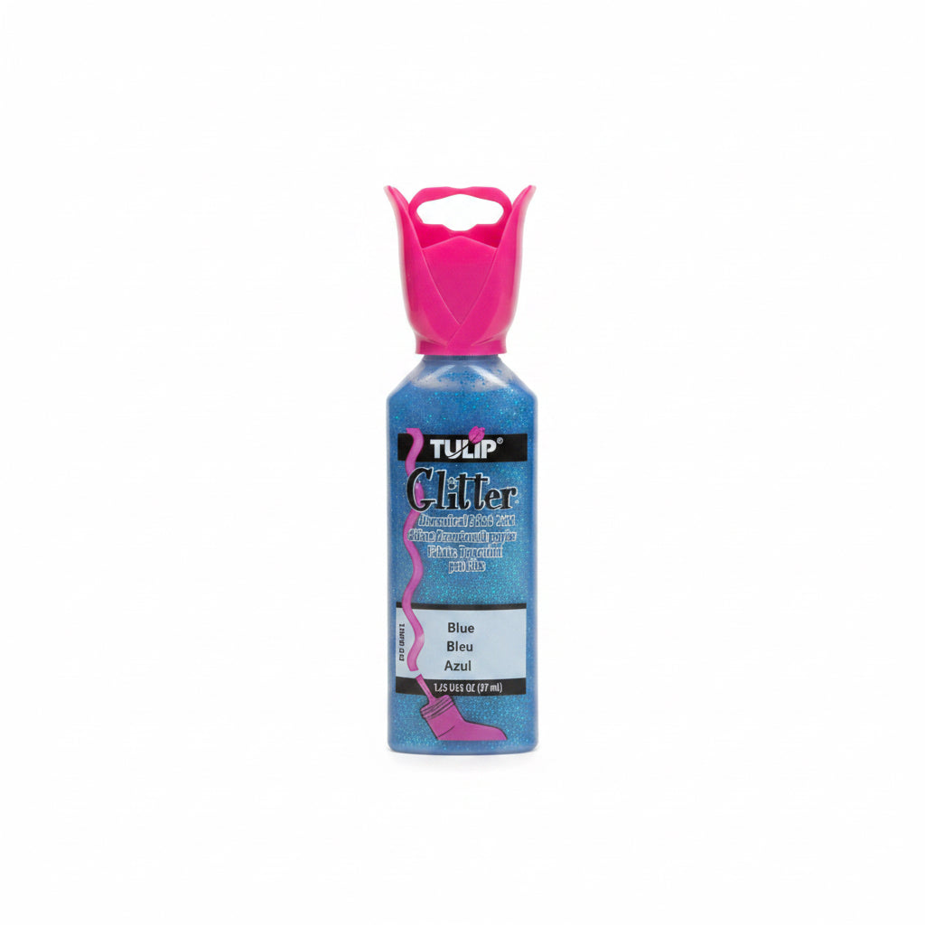 Tulip Glitter Fabric Paint Blue 37ml