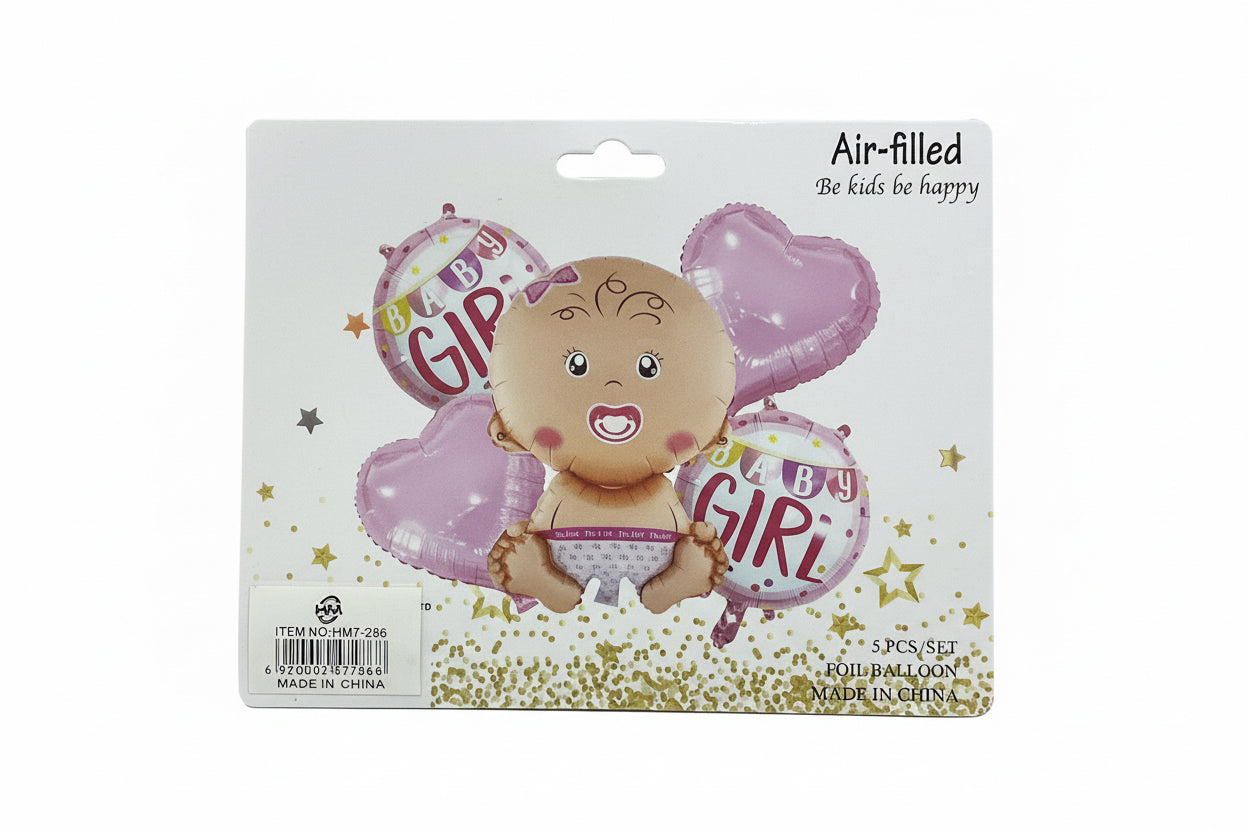 FOIL BALLON 5PCS SET / بالونات فويل – 5 قطع / مجموعة