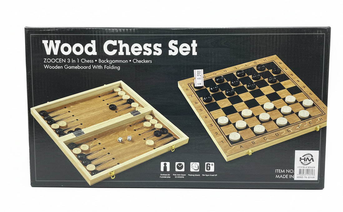 Wood chess Set Bigger Size / طقم شطرنج خشبي بحجم أكبر