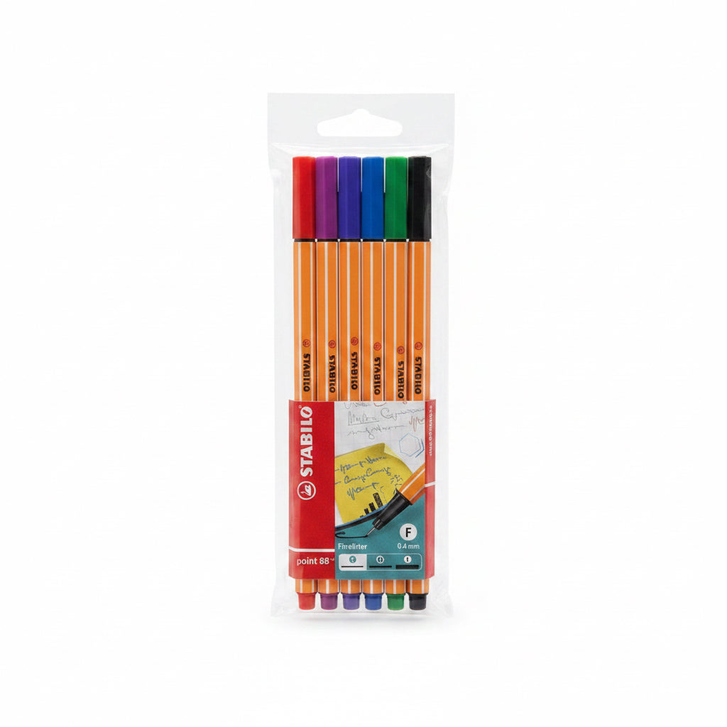 Stabilo 6X Point 88 Fineliner / ستابيلو 6× بوينت 88 فاينلاينر