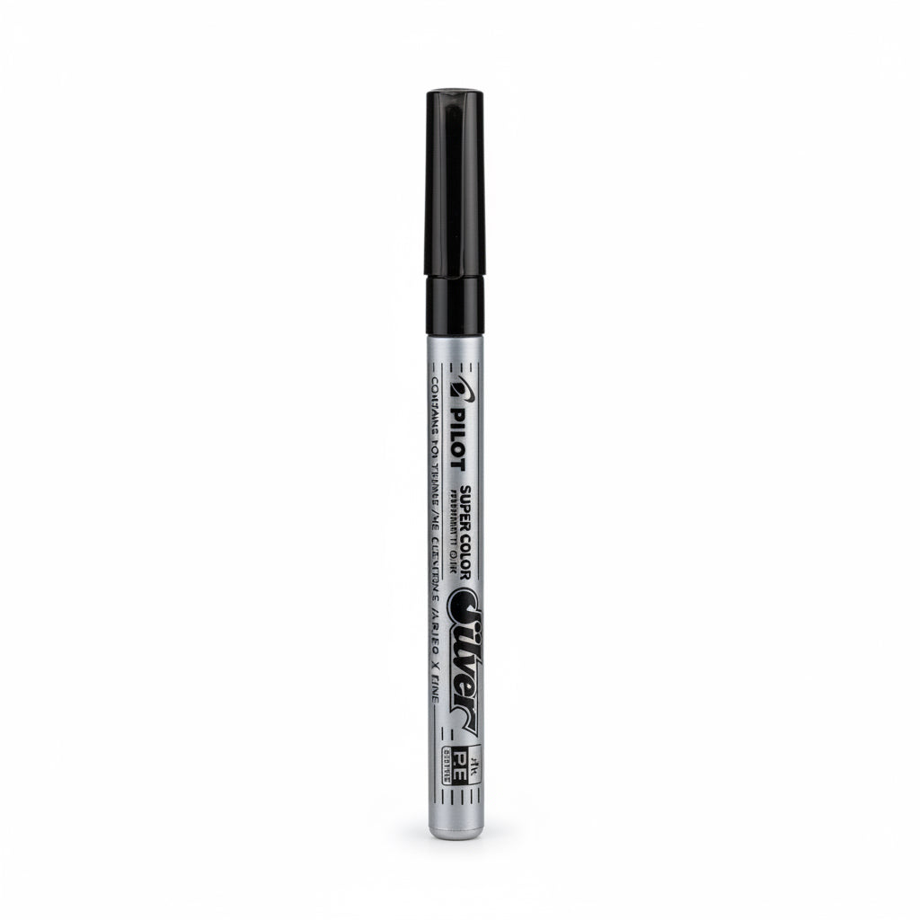 Pilot super color Silver - Extra Fine / بايلوت سوبر كولور فضي رأس دقيق جدًا