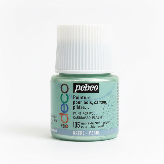 pebeo deco peinture 105 pearl chlorophyl / بيبو ديكو طلاء لؤلؤي كلوروفيل 105