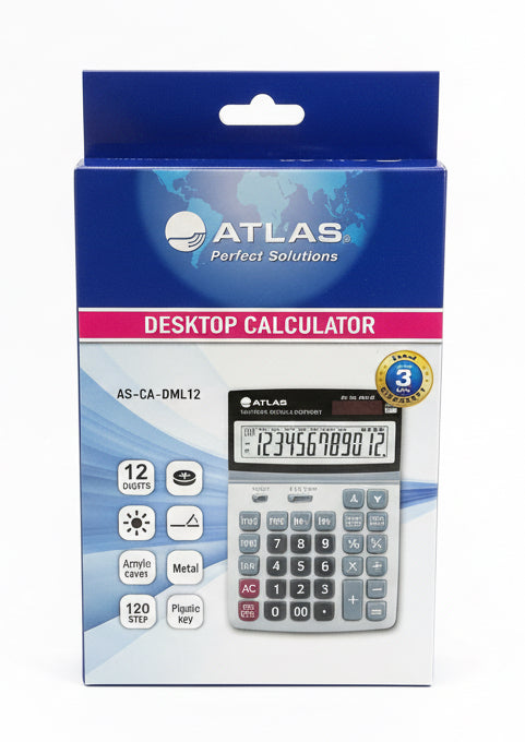 ATLAS Desktop Calculator AS-CA-DML12 / آلة حاسبة مكتبية أطلس AS-CA-DML12