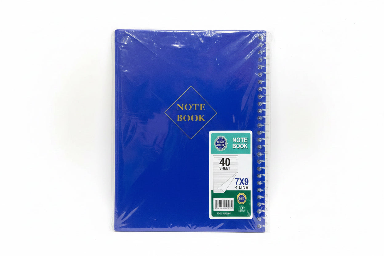 English 4 Lines 7x9" 40 sheets NoteBook / دفتر إنجليزي 4 أسطر 7×9 بوصة 40 ورقة