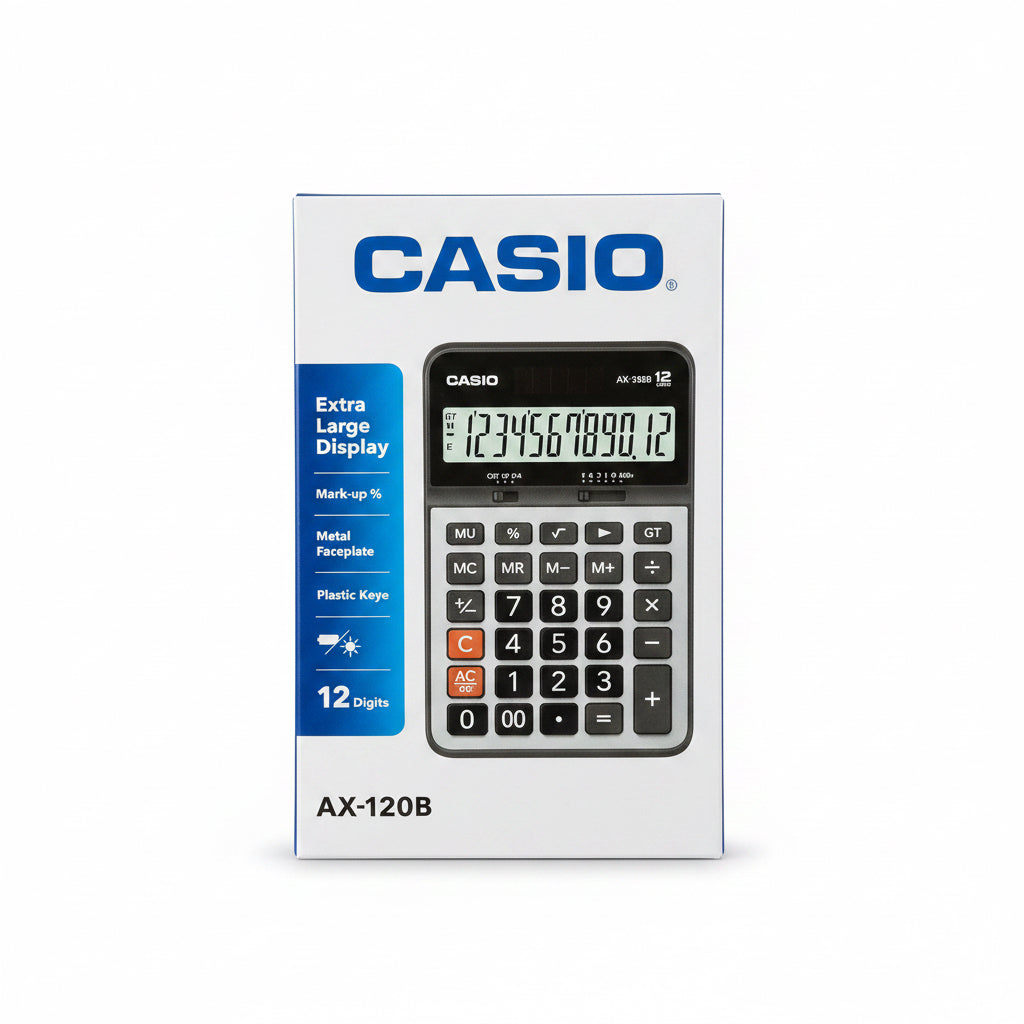 CASIO Calculator AX-120 B / آلة حاسبة كاسيو AX-120B