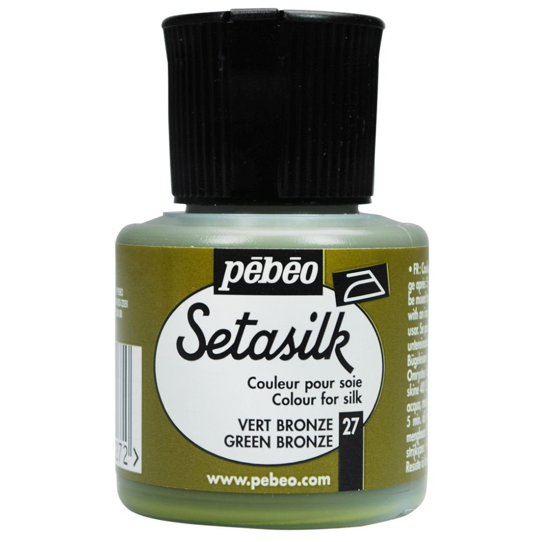 Pebeo Setasilk Silk Paint Green Bronze / بيبو سيتاسيلك لون حرير برونز أخضر