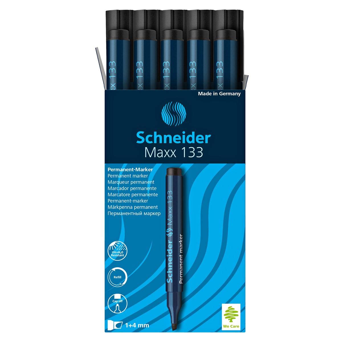 Schneider Maxx 133 Permanent marker x10 Black / شنايدر ماكس 133 قلم ماركر دائم ×10 أسود