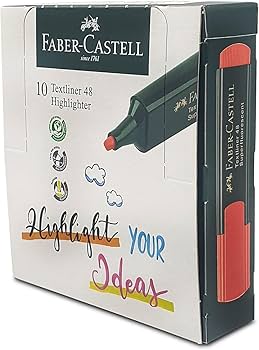 Faber Castell 10 textliner 48 Highlighter Red / فابر كاستل 10 محدد نص 48 أحمر