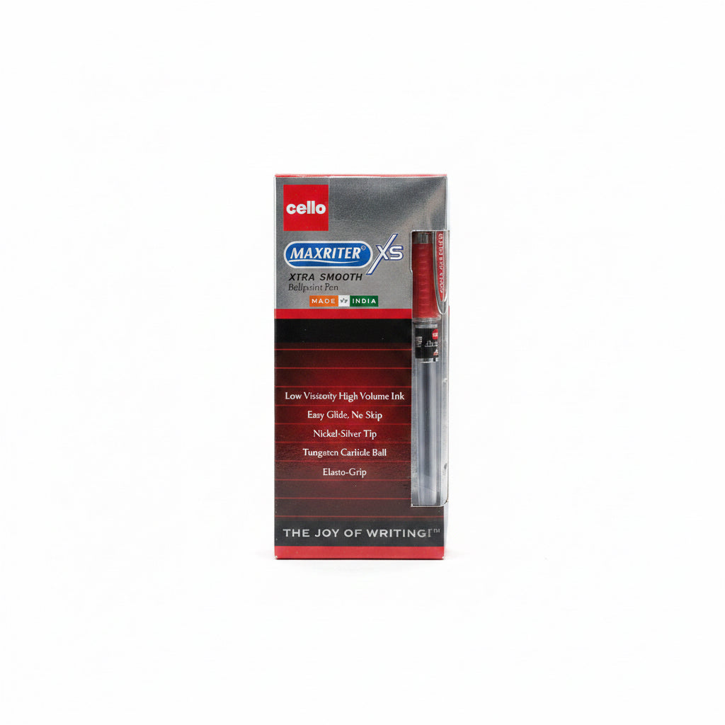 Cello Maxriter XS Ball Pen – Red (Pack of 12) / سيليو ماكرايتر XS ×12 أحمر
