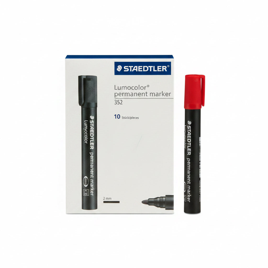 STAEDTLER Lumocolor permanent marker 352 x10 Red / ستيدتلر لوموكولور ماركر دائم 352 × 10 أحمر