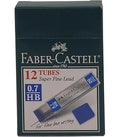 FABER CASTELL 12 Led tubes 75 mm 0.7HB / فابر كاستل أنابيب رصاص 12 قطعة 75 مم 0.7HB