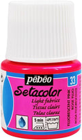 Pebeo Setacolor Fluorescent Pink / بيبو سيتاكلر وردي فلوري