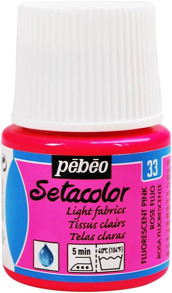 Pebeo Setacolor Fluorescent Pink / بيبو سيتاكلر وردي فلوري