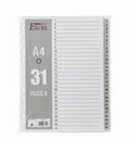 Excel A4 31 Index / إكسل A4  – فهرس من 31 فاصل