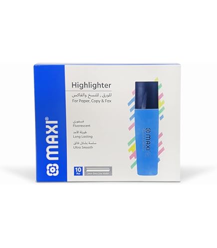Maxi Highlighters x10 Turquoise / ماكسي محدد نص 10 قطع فيروزي