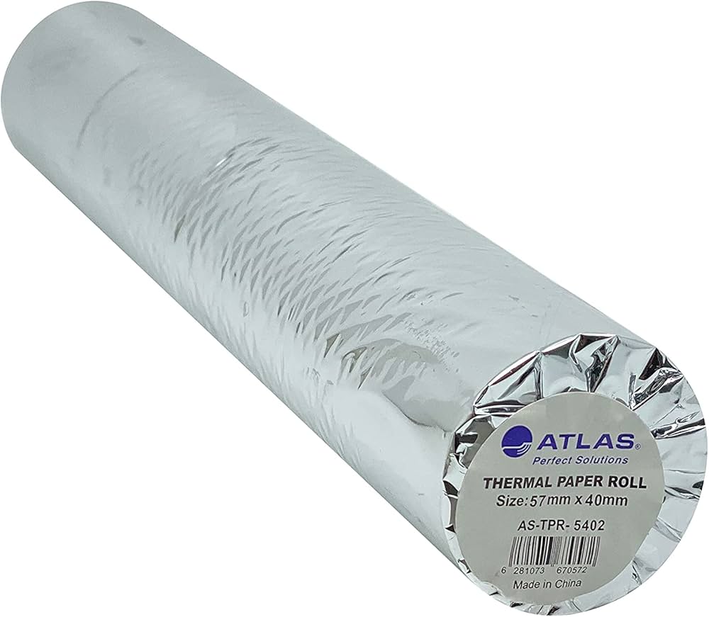 Atlas THERMAL PAPER ROLL 57mmx40mm / لفافة ورق حراري أطلس ٥٧مم × ٤٠مم