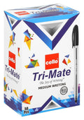 Cello Tri-Mate Ball Pens – Black (Pack of 50) / سيليو تراي-ميت أقلام 50 أسود