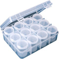 12 Grids Bead Organizers and Storage Jars / منظّم خرز بـ12 قسم وجرار تخزين