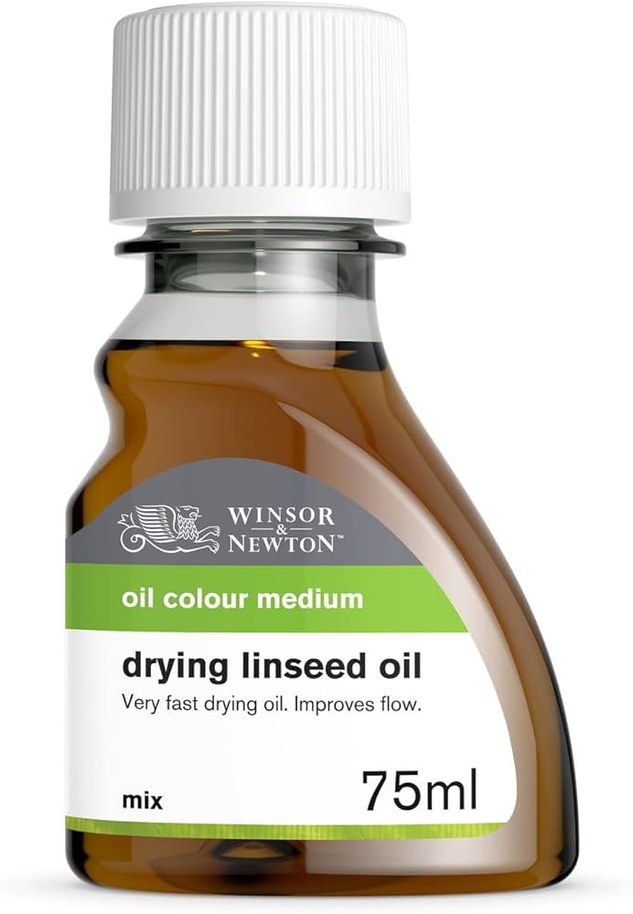Winsor Newton drying Linseed oil, 75ml / زيت بذر الكتان المجفف من وينزور ونيوتن، 75 مل