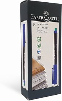 Faber Castell Multimark Permanent x10 Blue / فابر كاستل مالتي مارك دائم ×10 أزرق