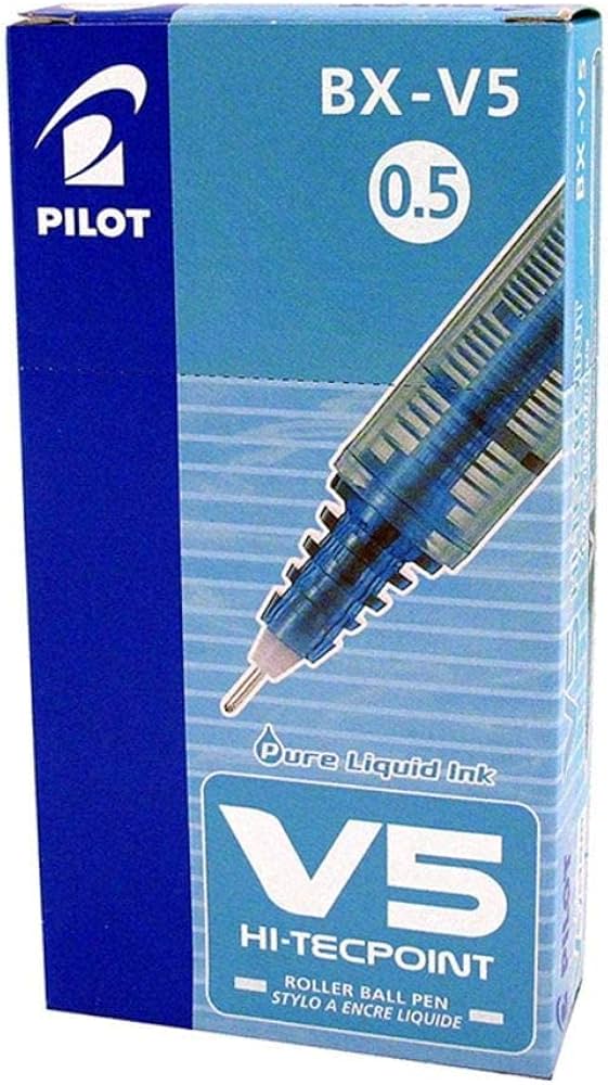 Pilot BX-V5 0.5 HI-TECPOINT x12 Blue / بايلوت BX-V5 0.5 هاي تك بوينت ×12 أزرق